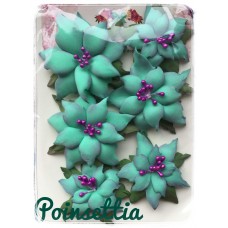 Unique hand-made flower set - Poinsettias
