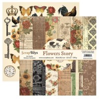 ScrapBoys - Flowers Story- 12x12 Paper Set 